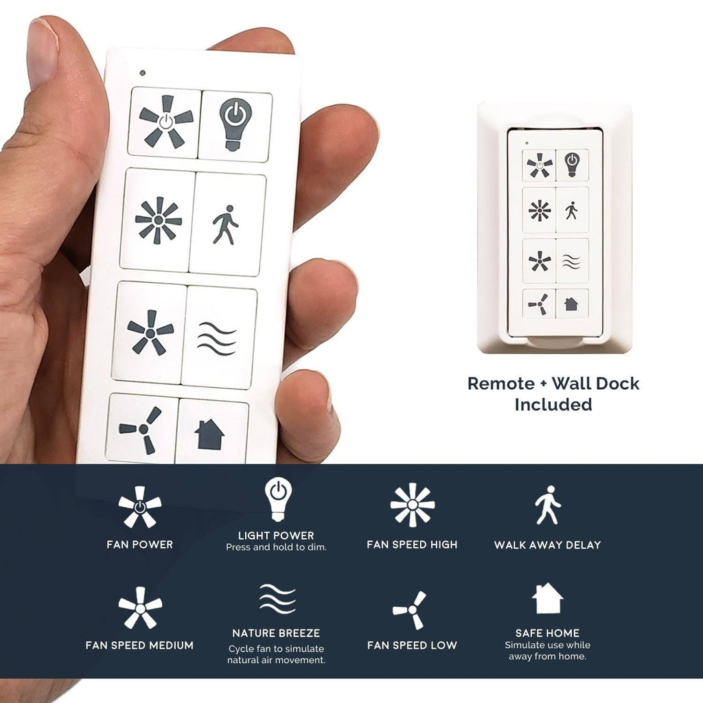 Bright White Indoor Ceiling Fan with Remote C8036