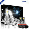 H4 High&Low Beam H11 Fog Light LED Headlight Bulb 6000K White 4x T35135