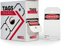 Danger Blank Heavy-Duty Waterproof Tear-Resistant Red/Black On White 6.25 Inches X 3 Inches X 10 Mil Thickness Pack of 2 Lockout Tags On A Roll K30967