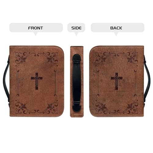 Portable Leather Bible Book Bag with Handle I320