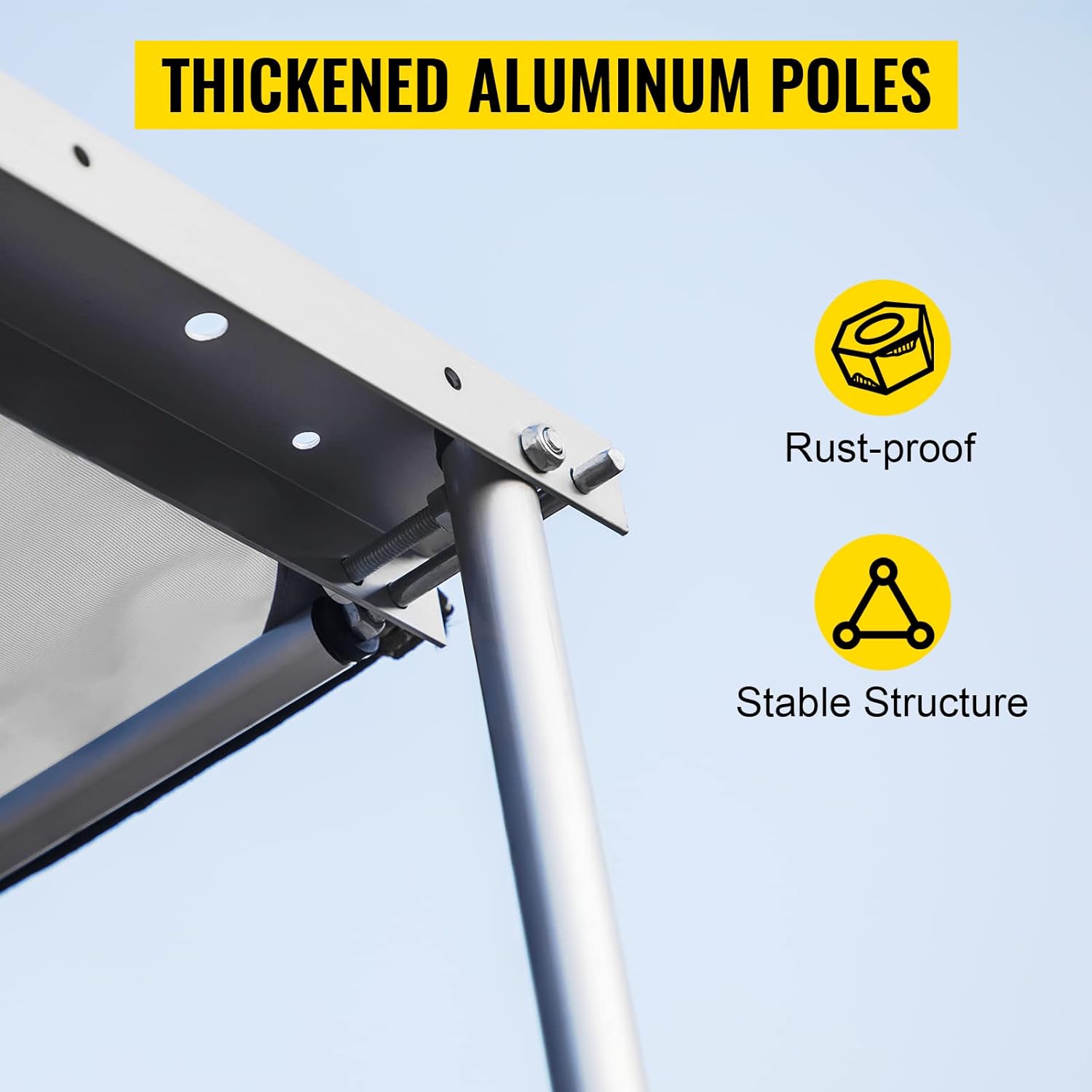 Grey 6'x6' Retractable Vehicle Awning with Carry Bag R21741