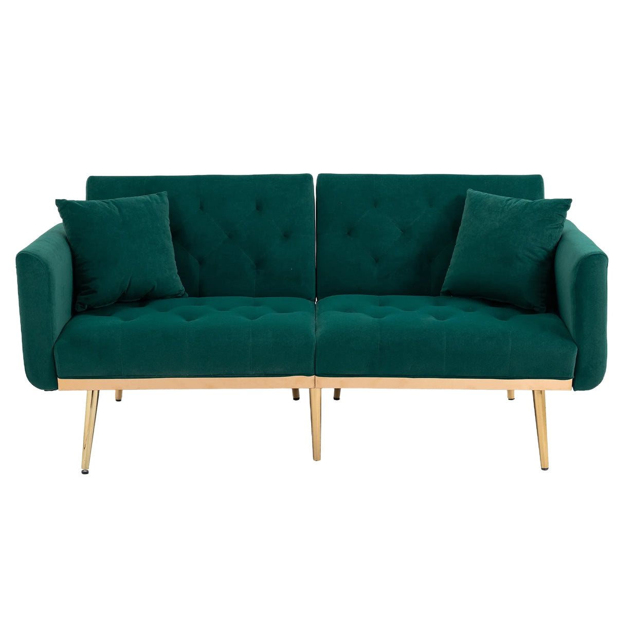 Green Velvet Sofa Loveseat Set O87972