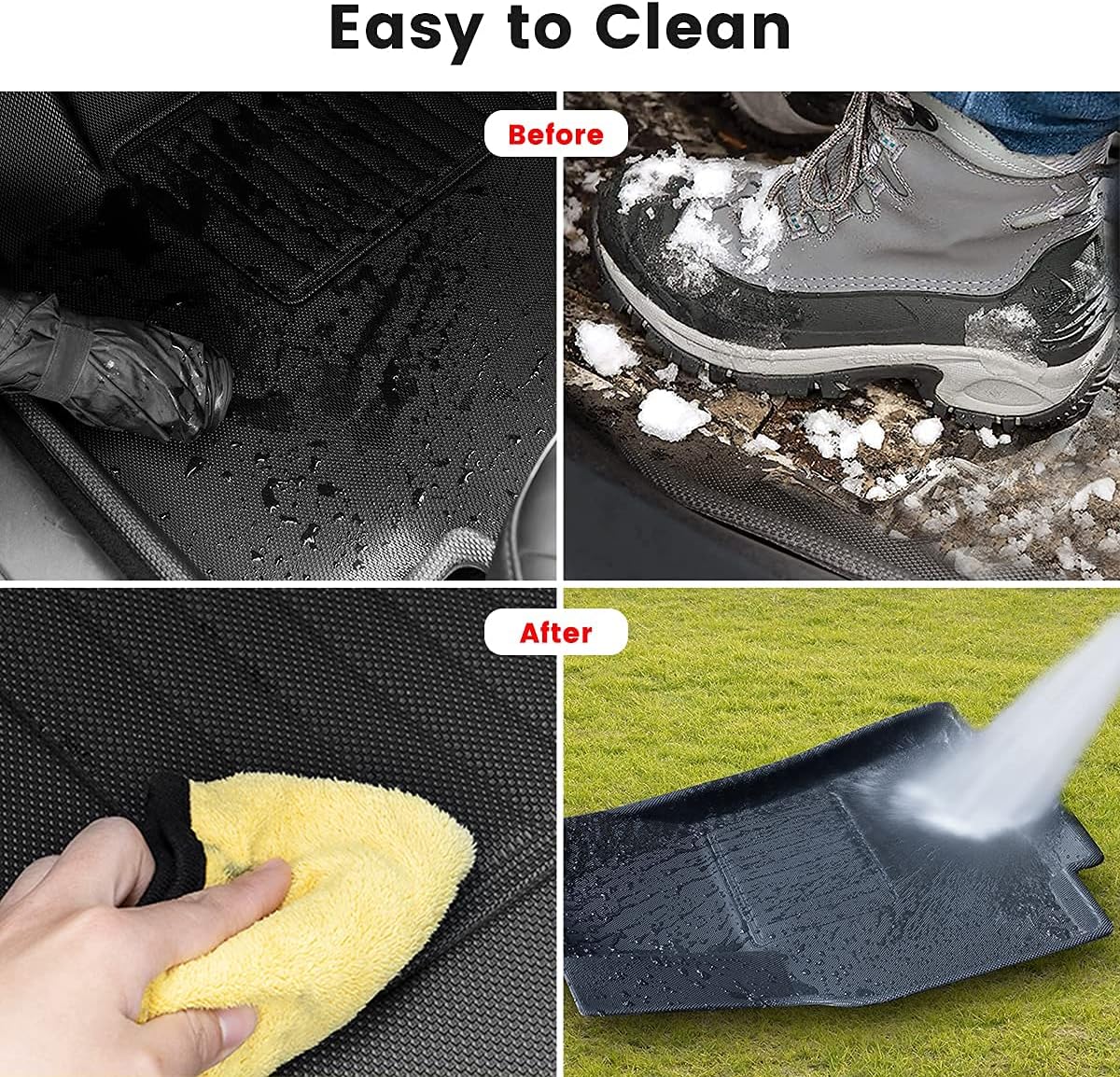 All-Weather Floor Mats for Tesla Model Y 2021, Black E723700