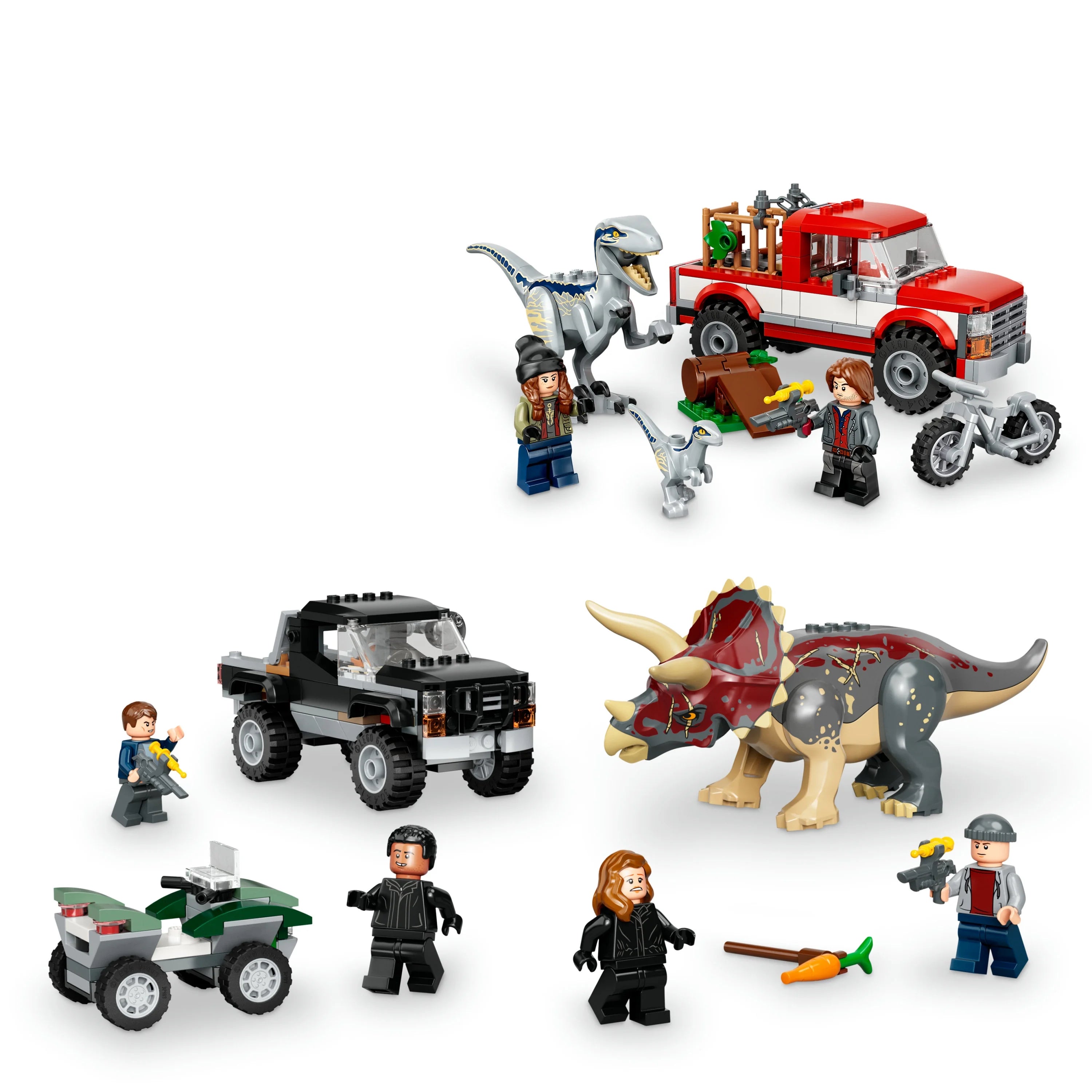 LEGO Jurassic World Dino Combo Pack 66774 Toy Value Pack, 2 in 1 Triceratops and Velociraptor Gift Set, Jurassic World Toy with Dinosaur and Truck Toys, Christmas Gift for Kids Ages 7 and Up Y95618