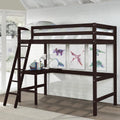 White Twin Loft Bed V5070
