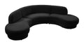 Black Velvet Sectional Sofa V504392