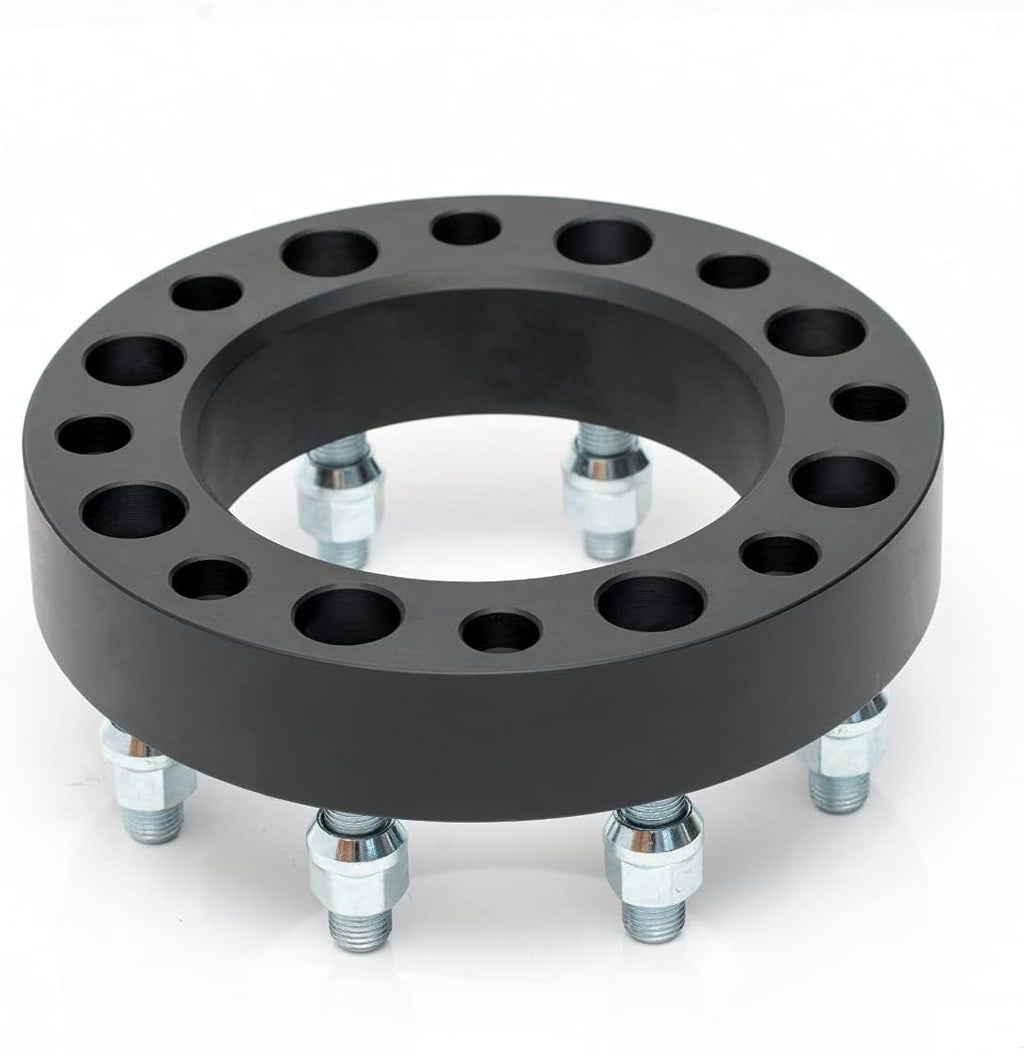Black Forged 8x170 to 8x180 Wheel Adapters 1.5 Inch with 14x2 Studs Pack of 4 L91291