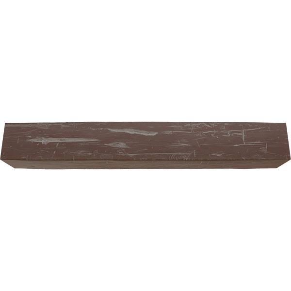 Hand Hewn Faux Wood Fireplace Mantel, Aged Pecan Q3677