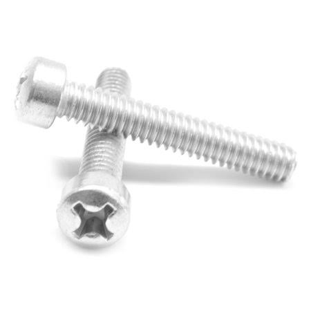 10-24 x 2 1/2 Coarse Thread Machine Screw Phillips Fillister Head Low Carbon Steel Zinc Plated Pk 1250 W82195