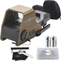 Red and Green Reticle Reflex Sight Bundle with 2 Extra CR123 Batteries and Battery Case P12015