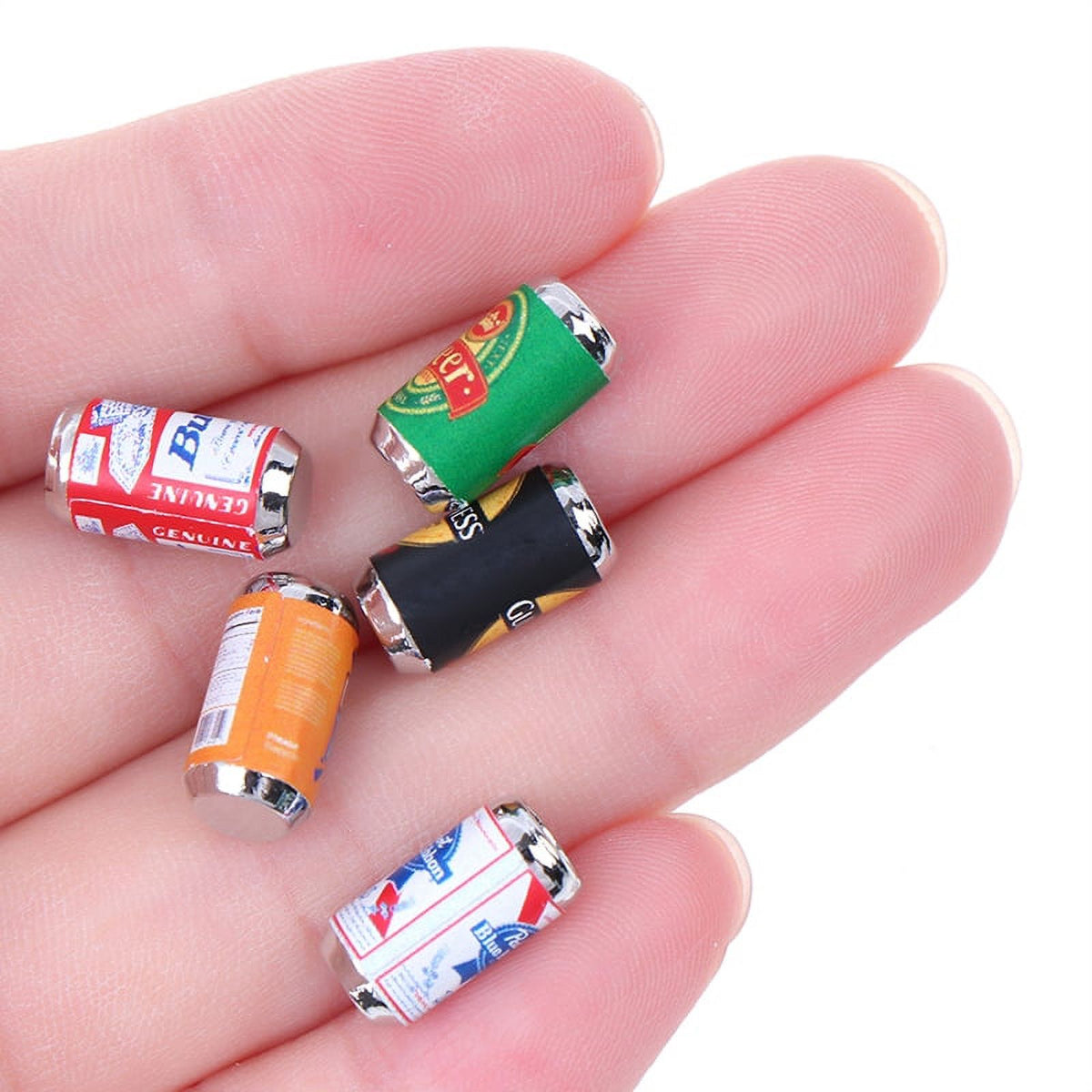6pcs/Set Bottle Beer Miniatures Dollhouse Toys B6593