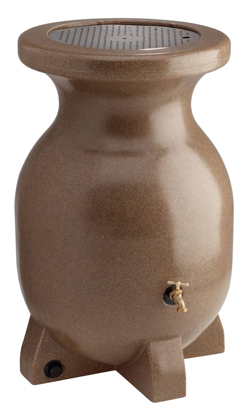 55 Gallon Sandstone Look Rain Barrel Y4588