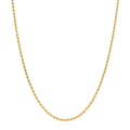 18K Yellow Gold Over Silver Rope Chain Necklace 16"-24" D689493