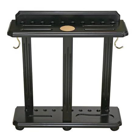 Black Floor Pool Cue Rack H876591