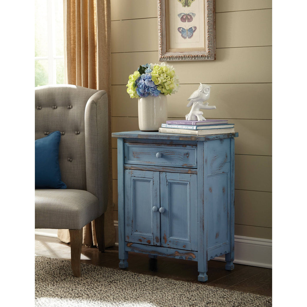 White Antique Accent Cabinet T403