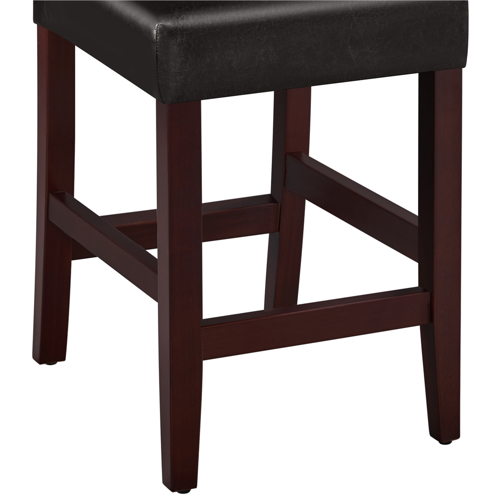 Brown Faux Leather Counter Bar Stools P13016