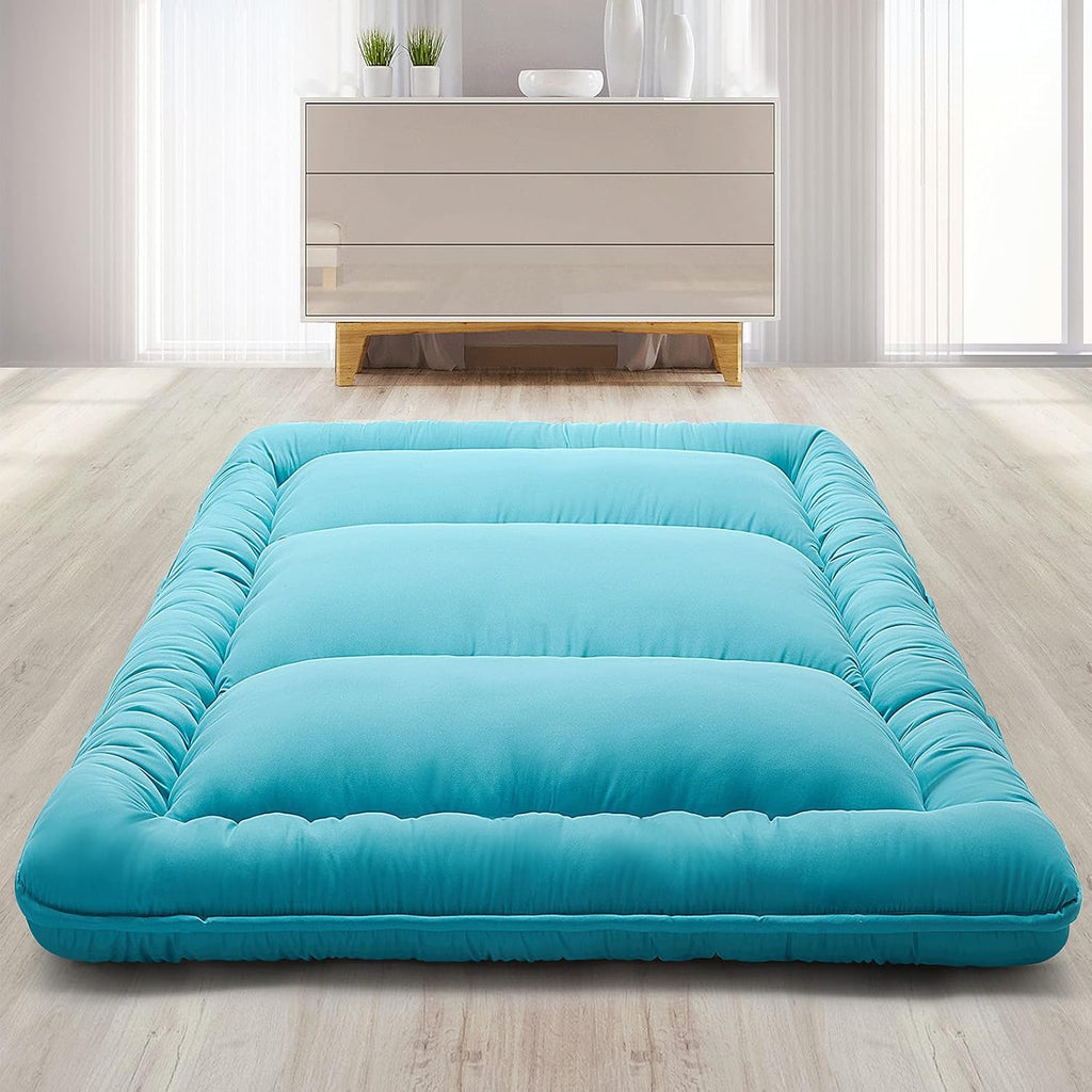 Black Japanese Futon Mattress with Cover S320473