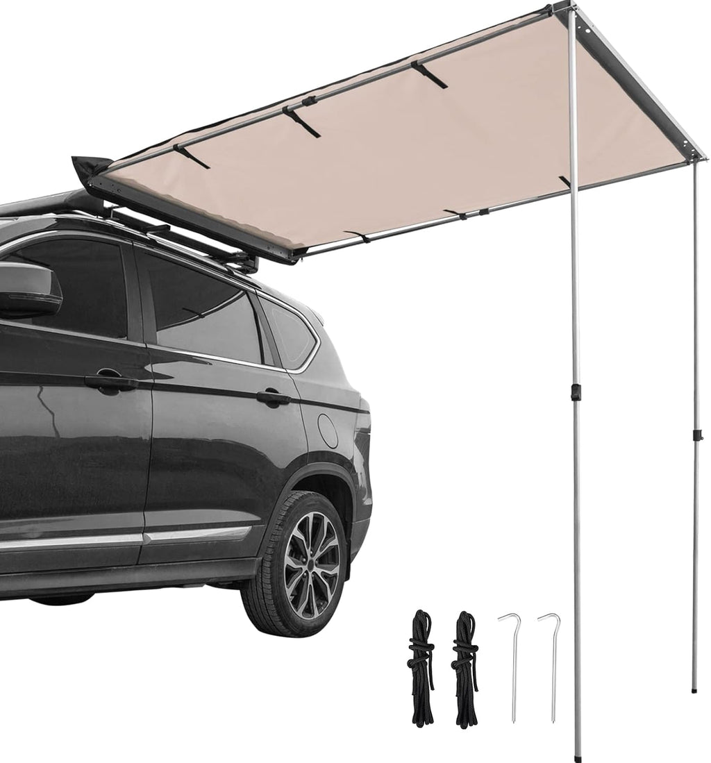 7.6'x8.2' Pull-Out Retractable Vehicle Awning with Carry Bag M2767