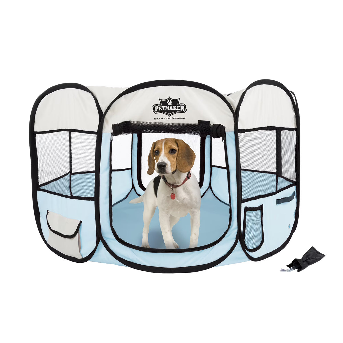 38-Inch Portable Pop-Up Dog Playpen with Carry Bag T11219