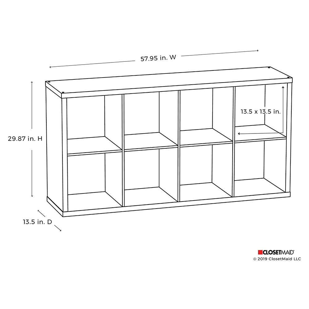 White 8-Cube Storage Organizer (2 Pack) P4216