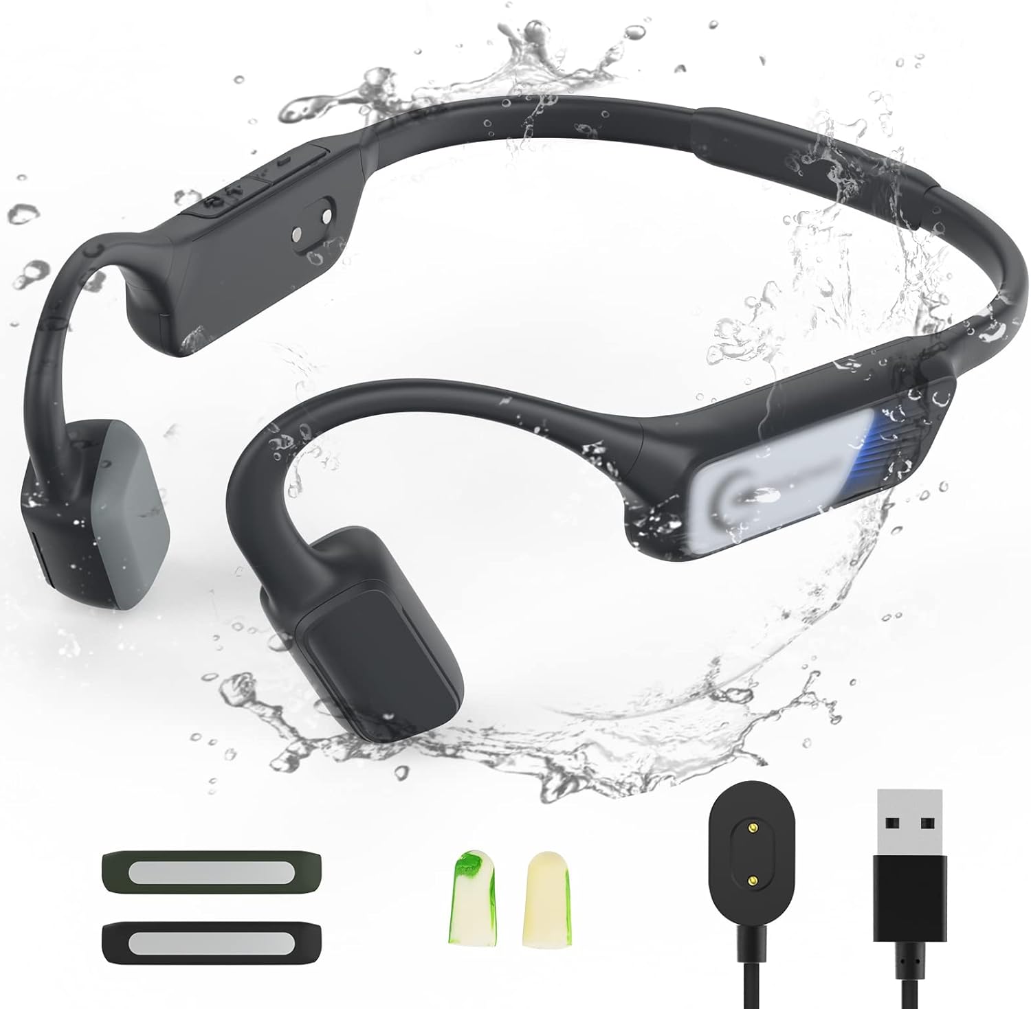 Wireless Bone Conduction Headphones with Mic, IP67 Waterproof X317