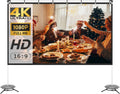 120 Inch 16:9 Portable Projector Screen with Stand and Carry Bag M642
