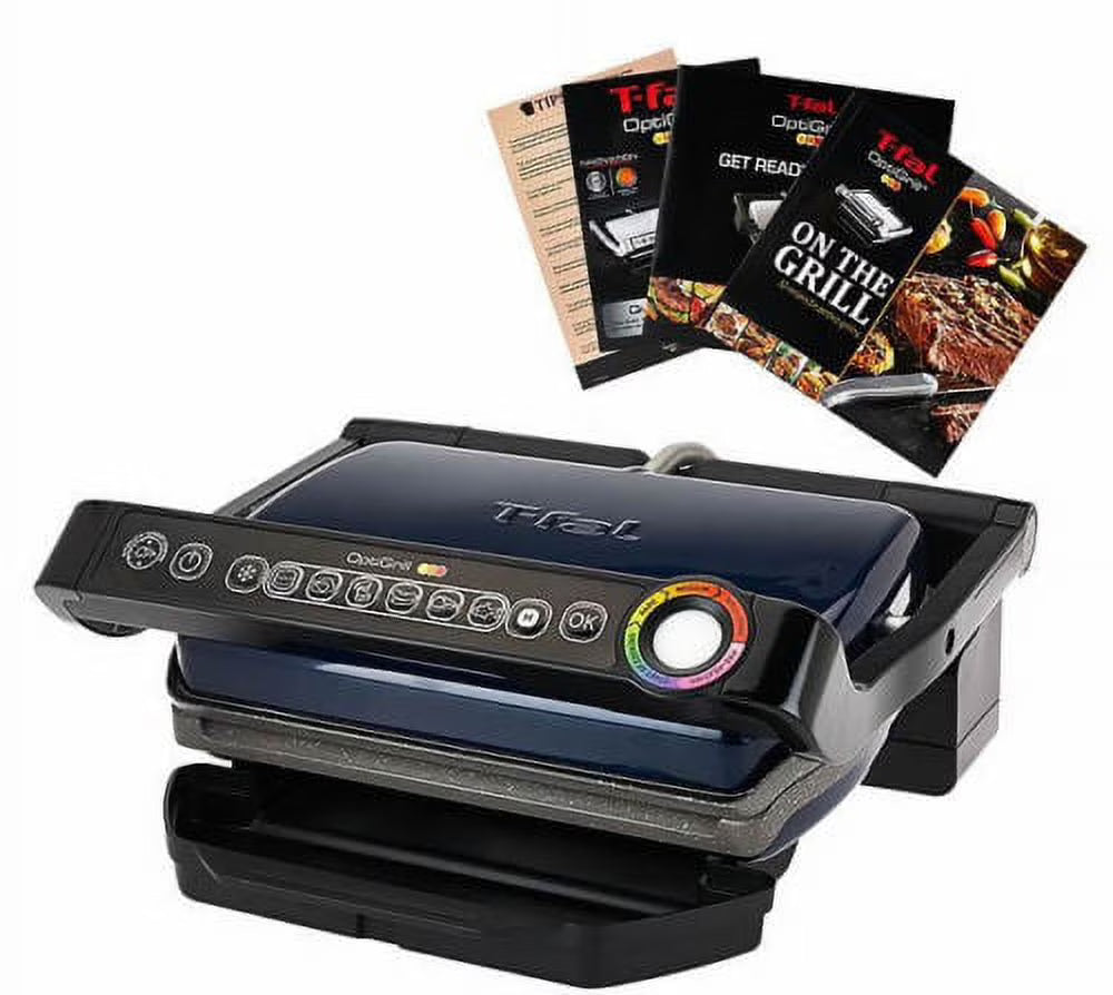 Blue Indoor Electric Grill with Removable Ceramic Plates D953614