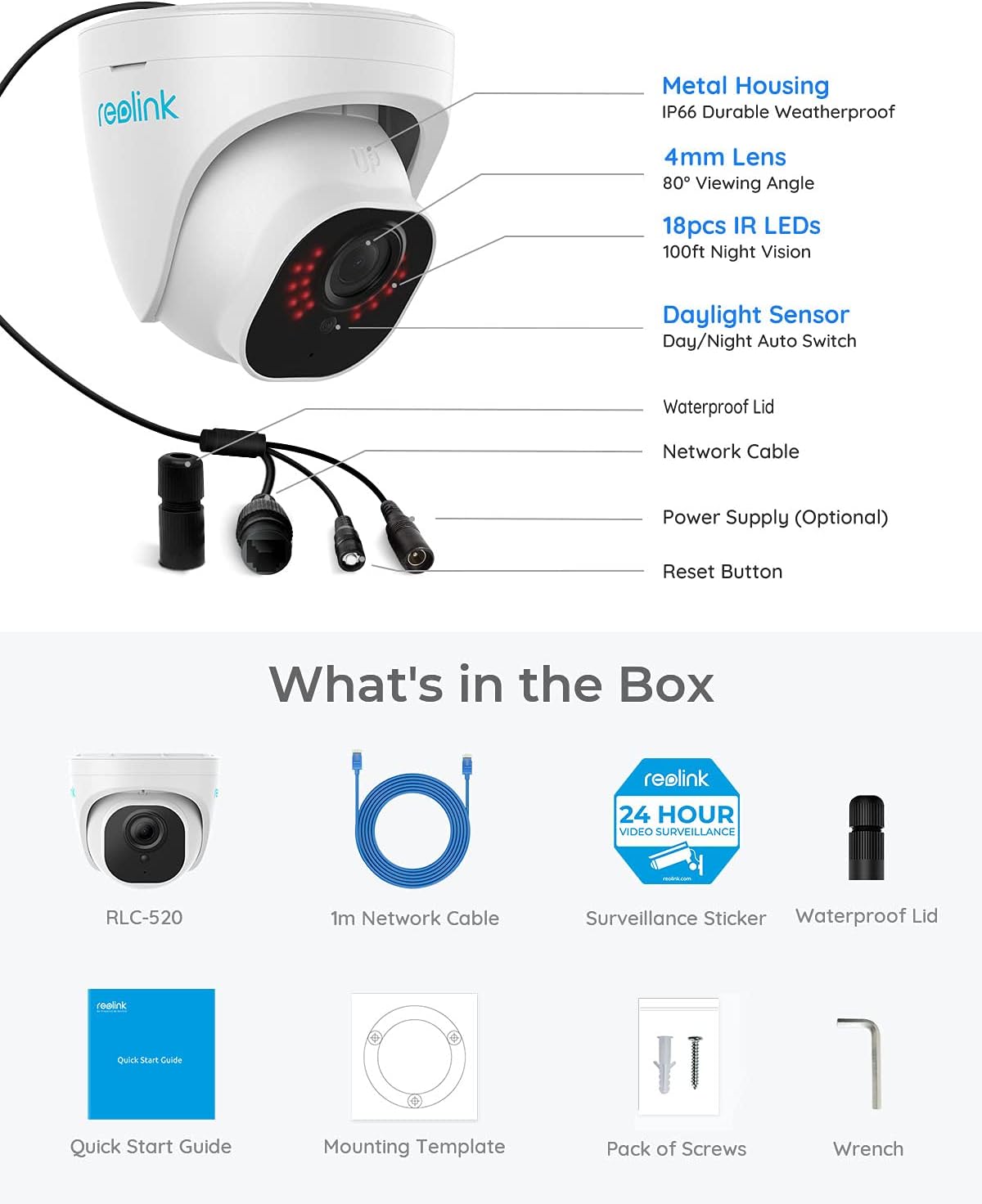 5MP HD IP PoE Dome Security Camera X61123