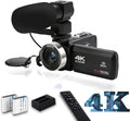 1080P 30FPS Digital Vlogging Camera with Microphone, 2 Batteries, Handheld Stabilizer I85597