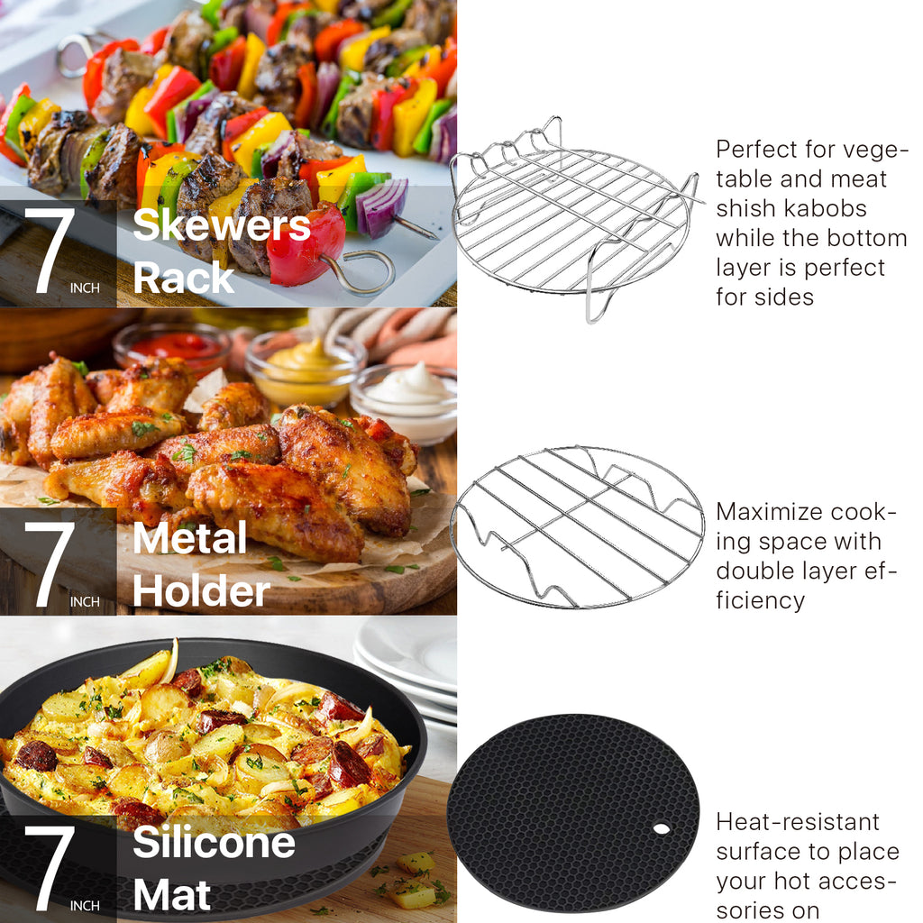 17 Set Air Fryer Accessories with Recipe Cookbook E29902