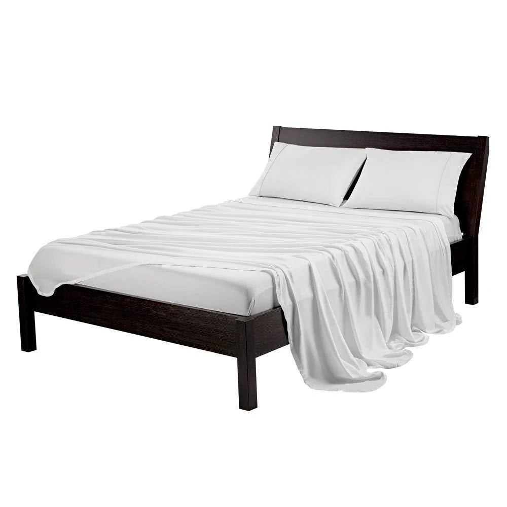 White Split King Cotton Sheets D844