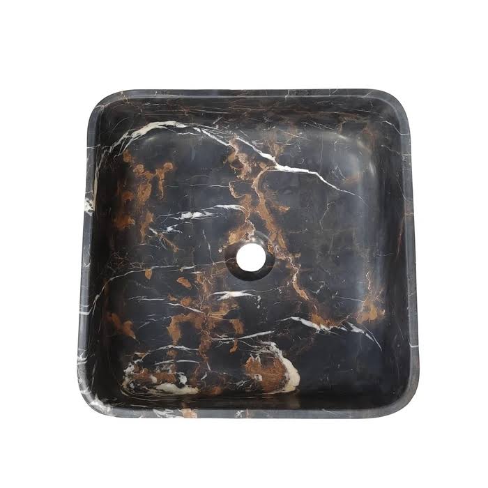 15 3/4 inch Square Marble Above Counter Single Basin Bathroom Sink Z356688
