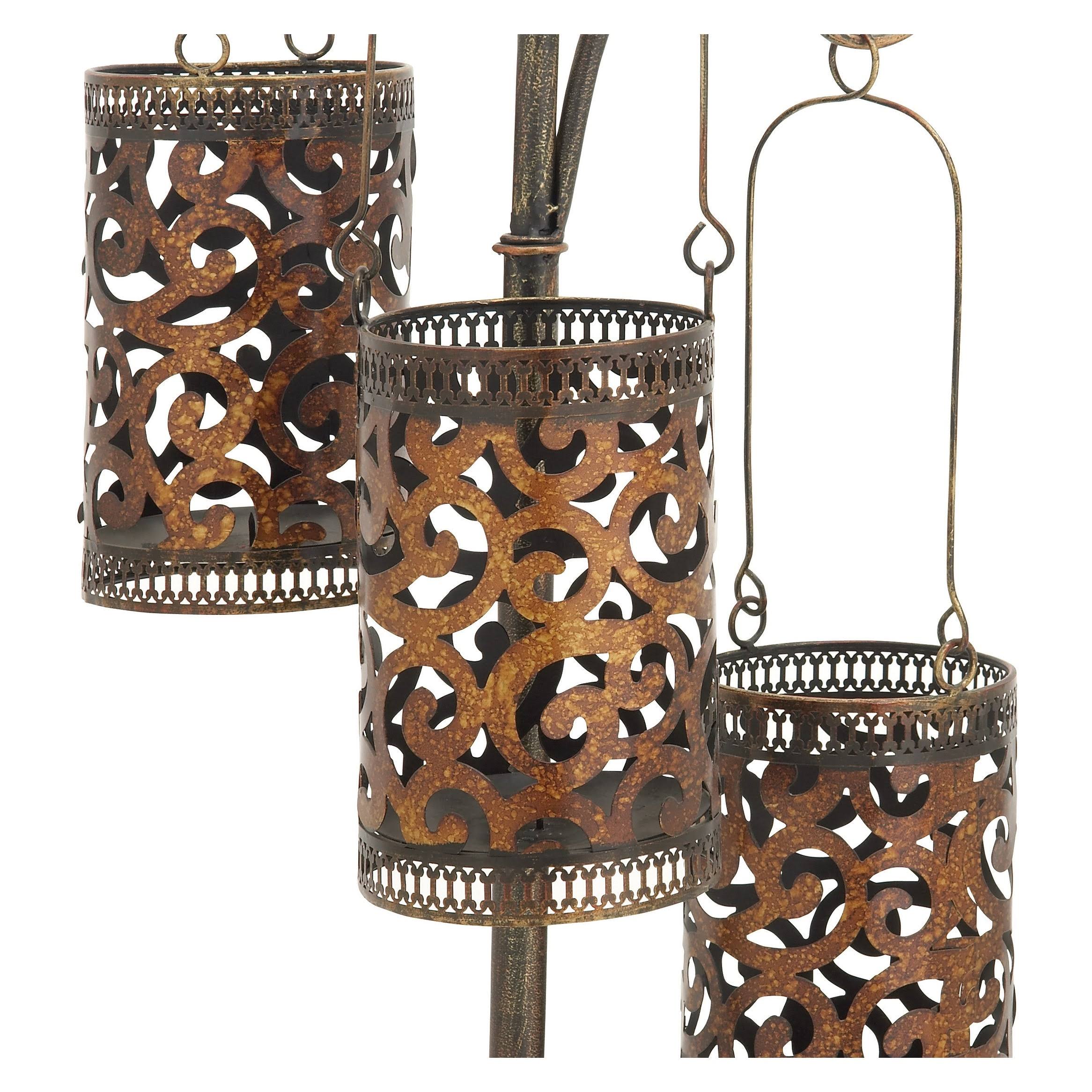 Metal Floor Candle Lantern C458