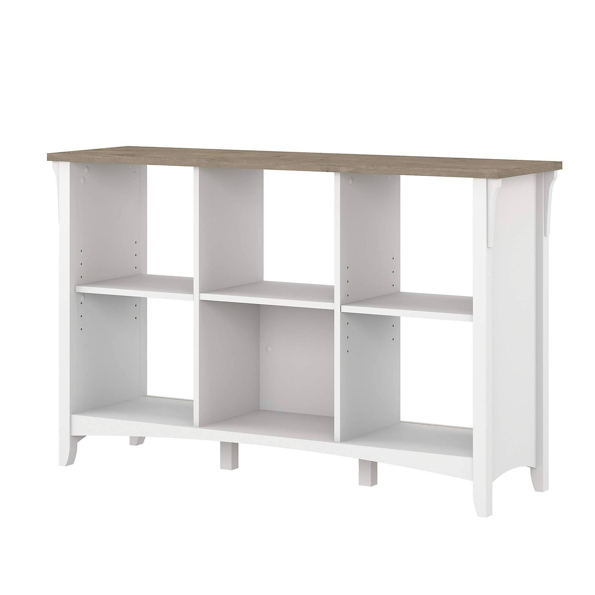 6 Cube Organizer, Pure White and Shiplap Gray N159732
