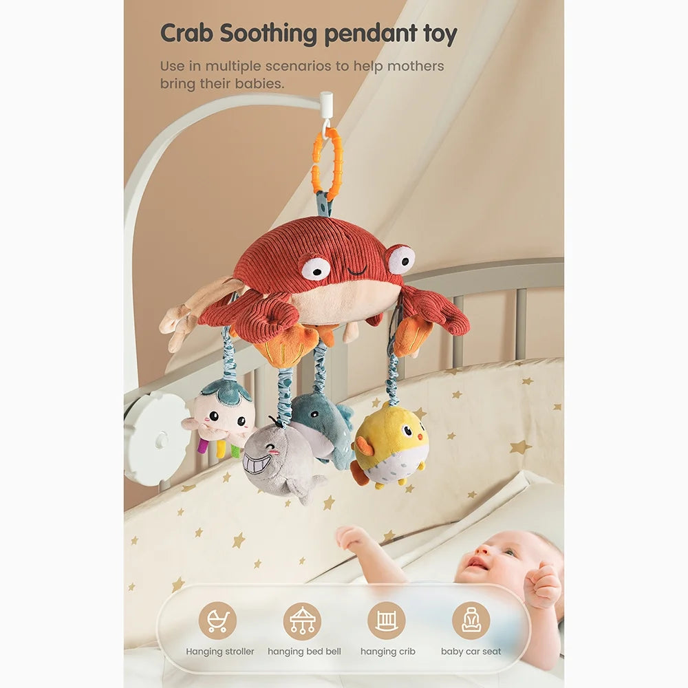 Tummy Time Infant Toddlers Toy With Crib Mobile Mirror Animal Baby Toy G7427