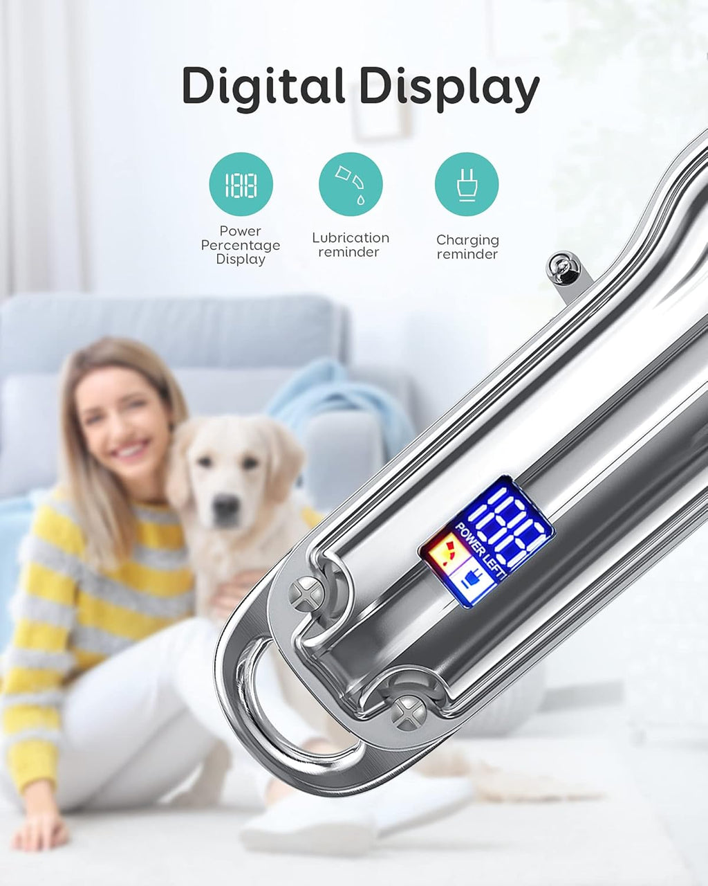 Cordless Pet Grooming Kit, USB Rechargeable Dog Hair Trimmer, Pack of 2 F3286
