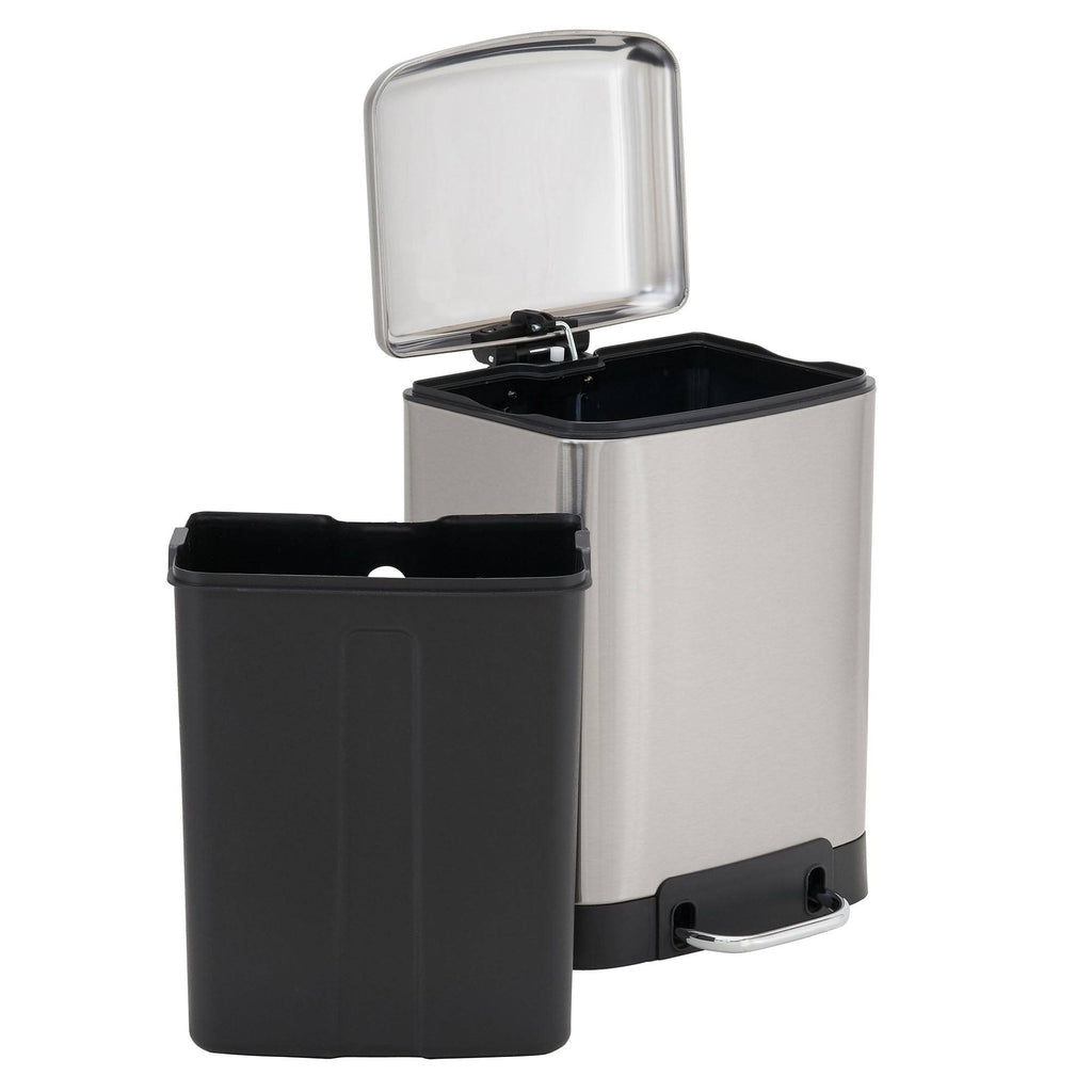 6L Stainless Steel Step Trash Can J295