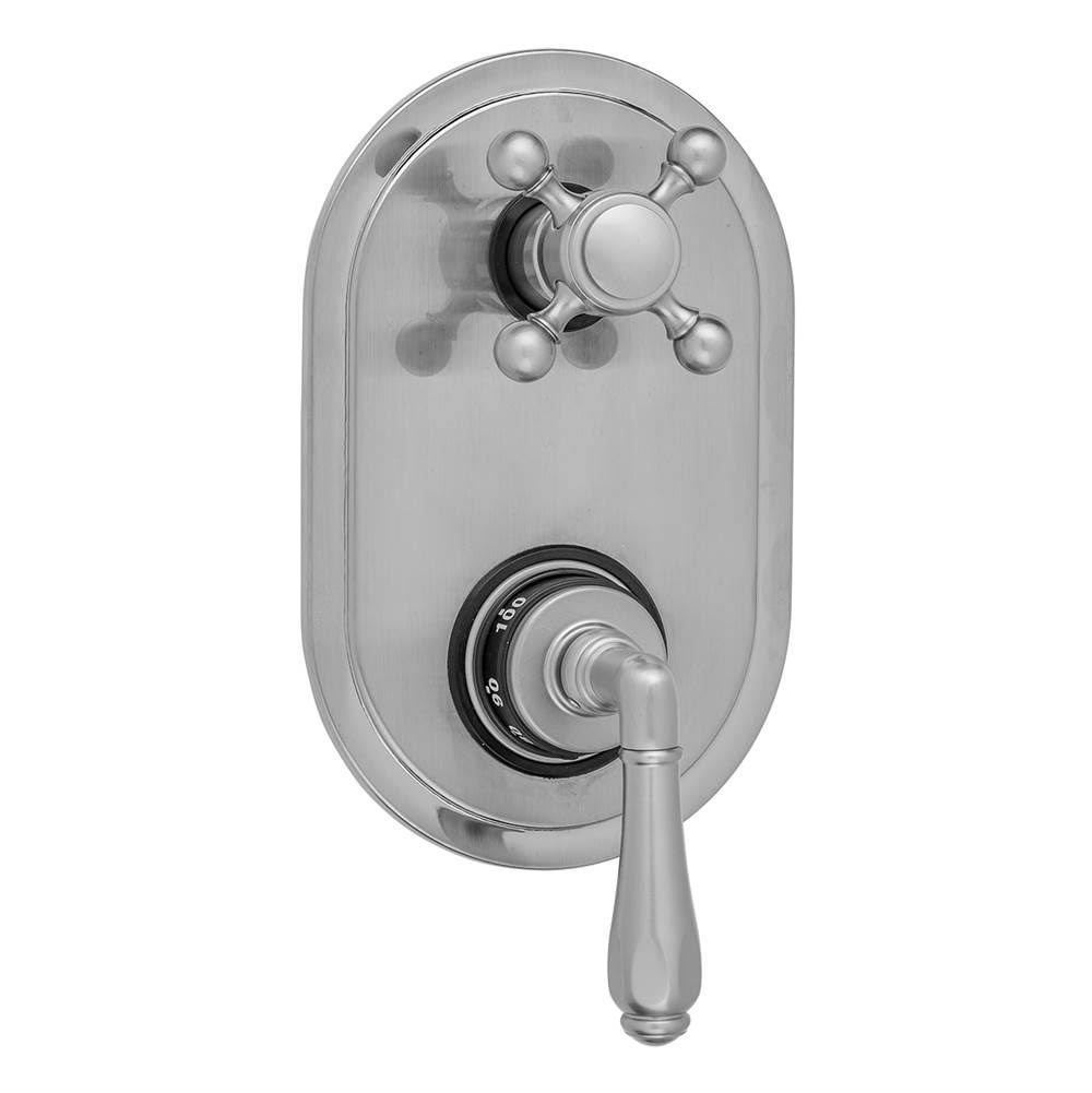 Oval Plate Thermostatic Valve with Ball Cross Built-in 2-Way or 3-Way Diverter L643949