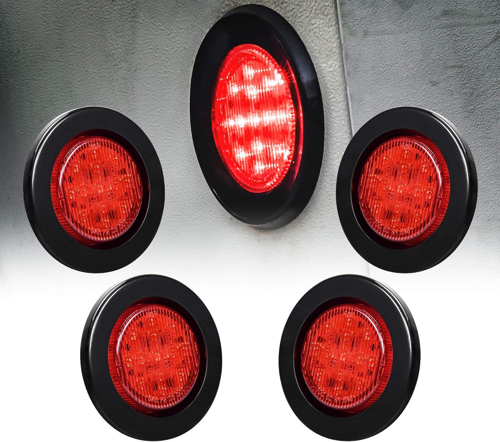 8pc 2.5" Amber Round Trailer LED Clearance Marker Lights Waterproof IP67 S36256
