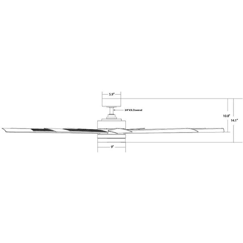 72 inch 9-Blade Ceiling Fan L35492