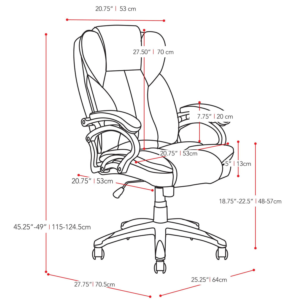 Caramel Brown Leatherette Executive Office Chair N290