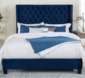 Navy Cal King Bed V1586