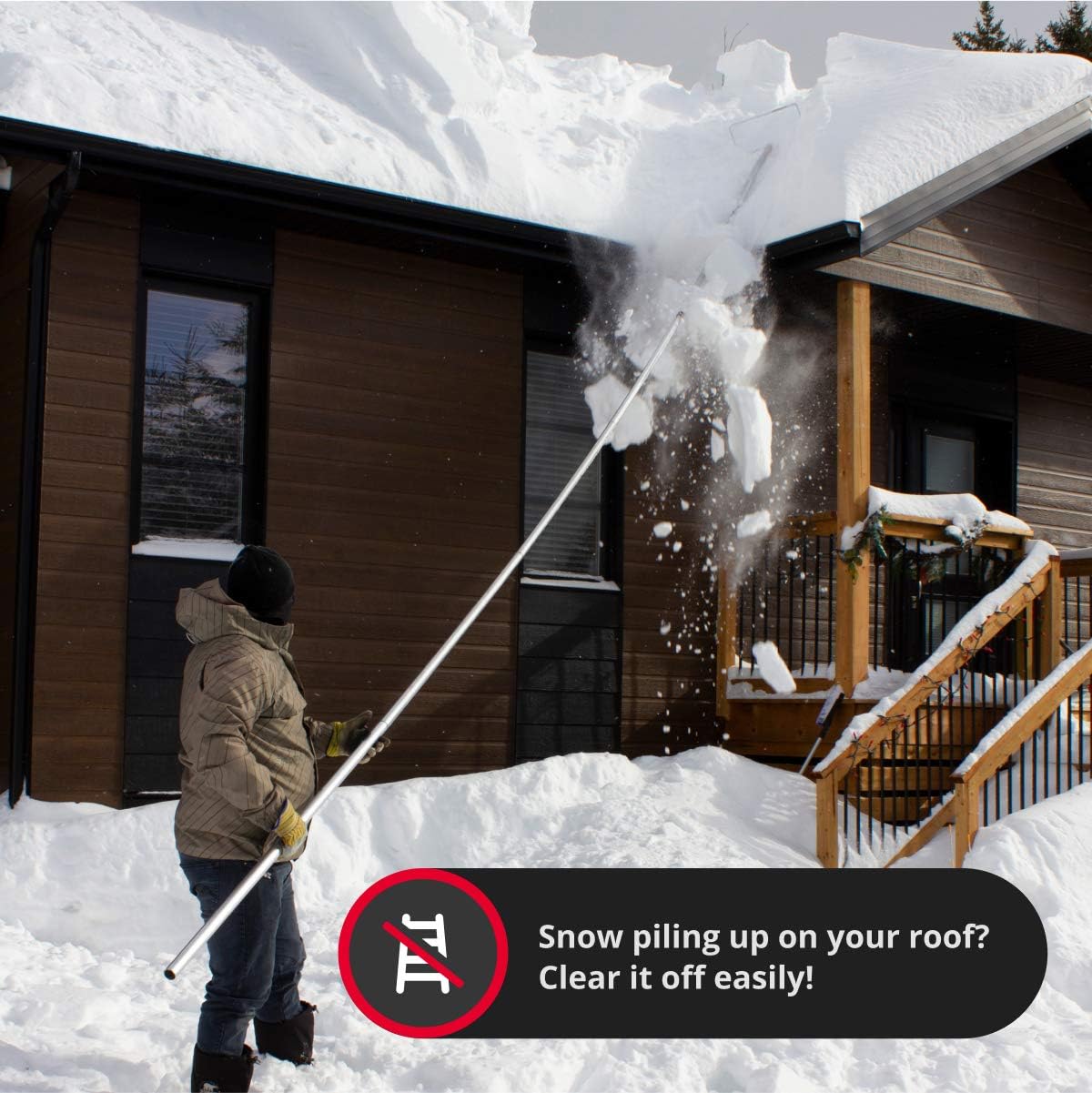 20 ft. Reach Aluminium Roof Snow Removal Tool V678