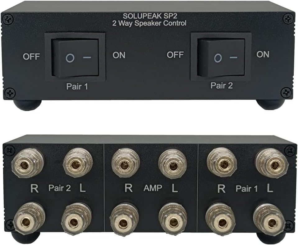 2 Pack 2 Zone Speaker Selector Switch Box Z27265