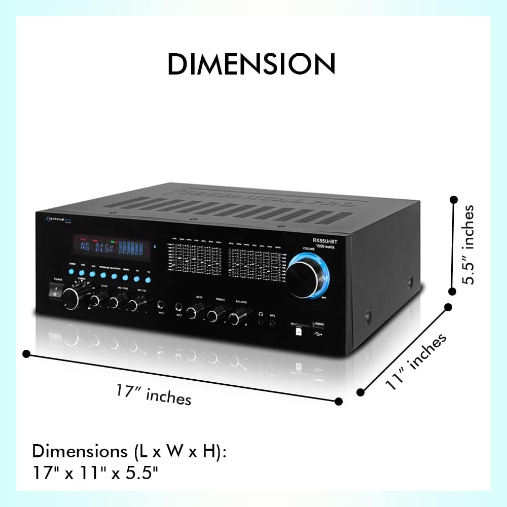 1500 Watts Professional Receiver with Bluetooth Compatibility H805175
