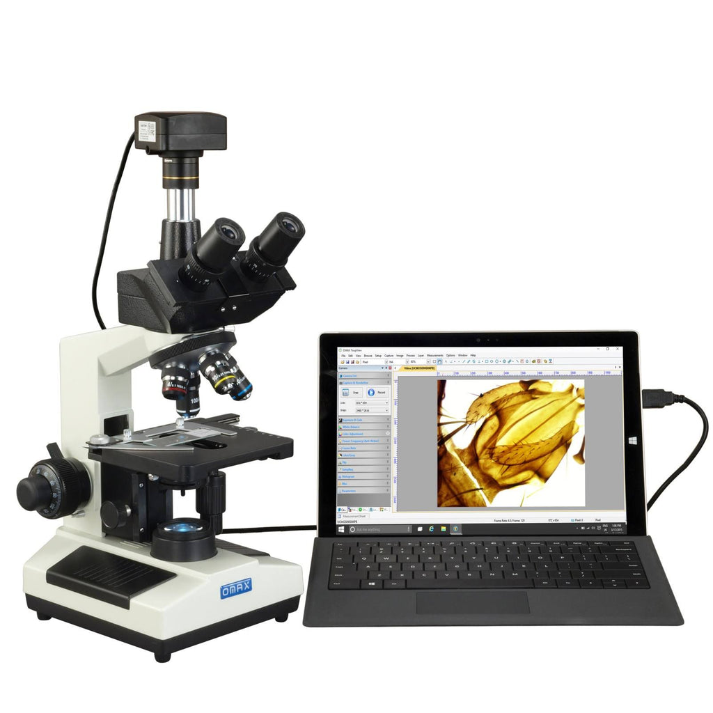 40X-2000X 5MP USB 3.0 Digital Compound Trinocular LED Biological Microscope M888