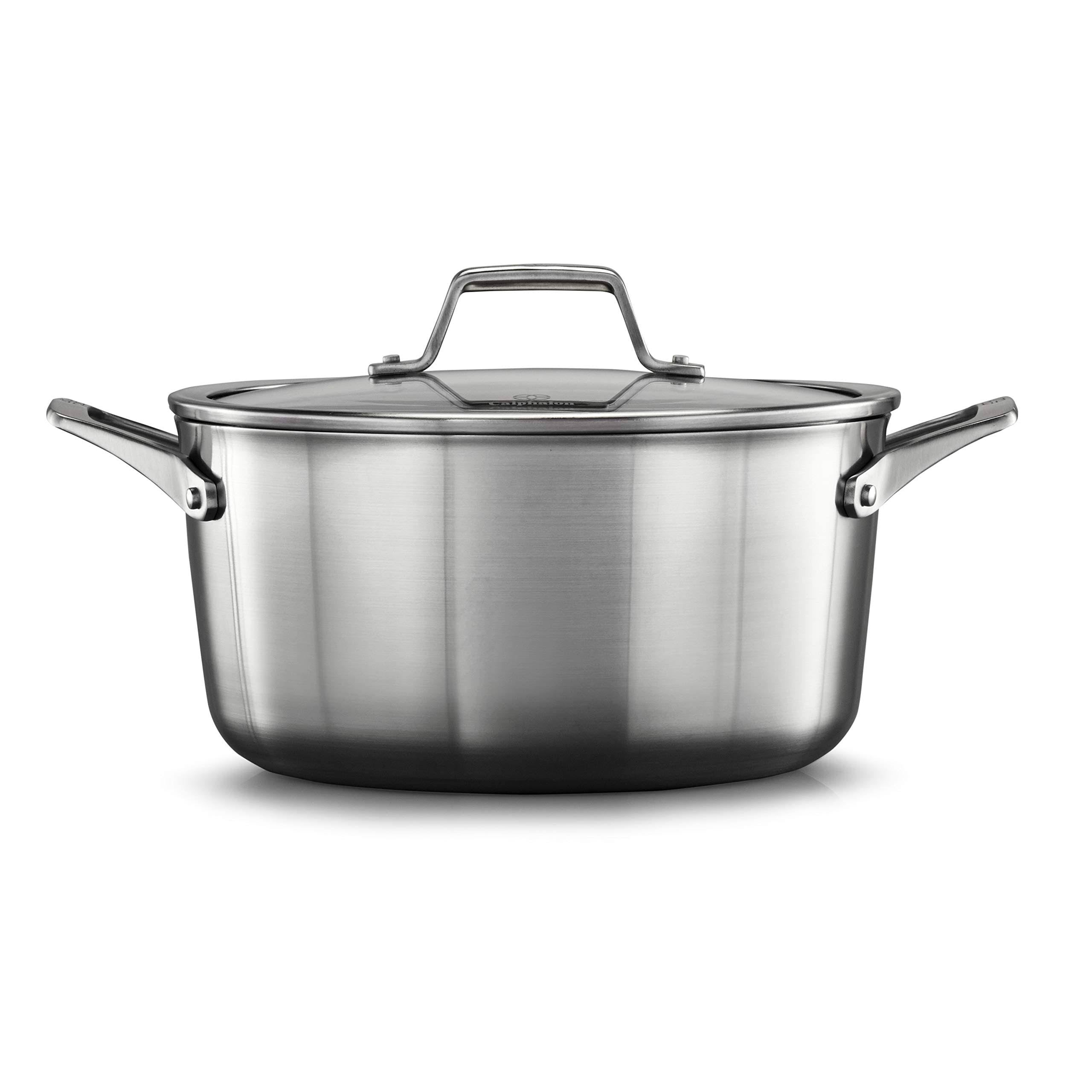 6 Quart Stainless Steel Stock Pot with Cover C49163