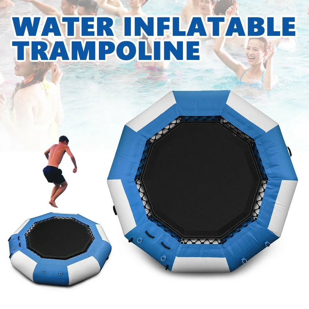 Blue & White 17Ft Inflatable Water Trampoline I673