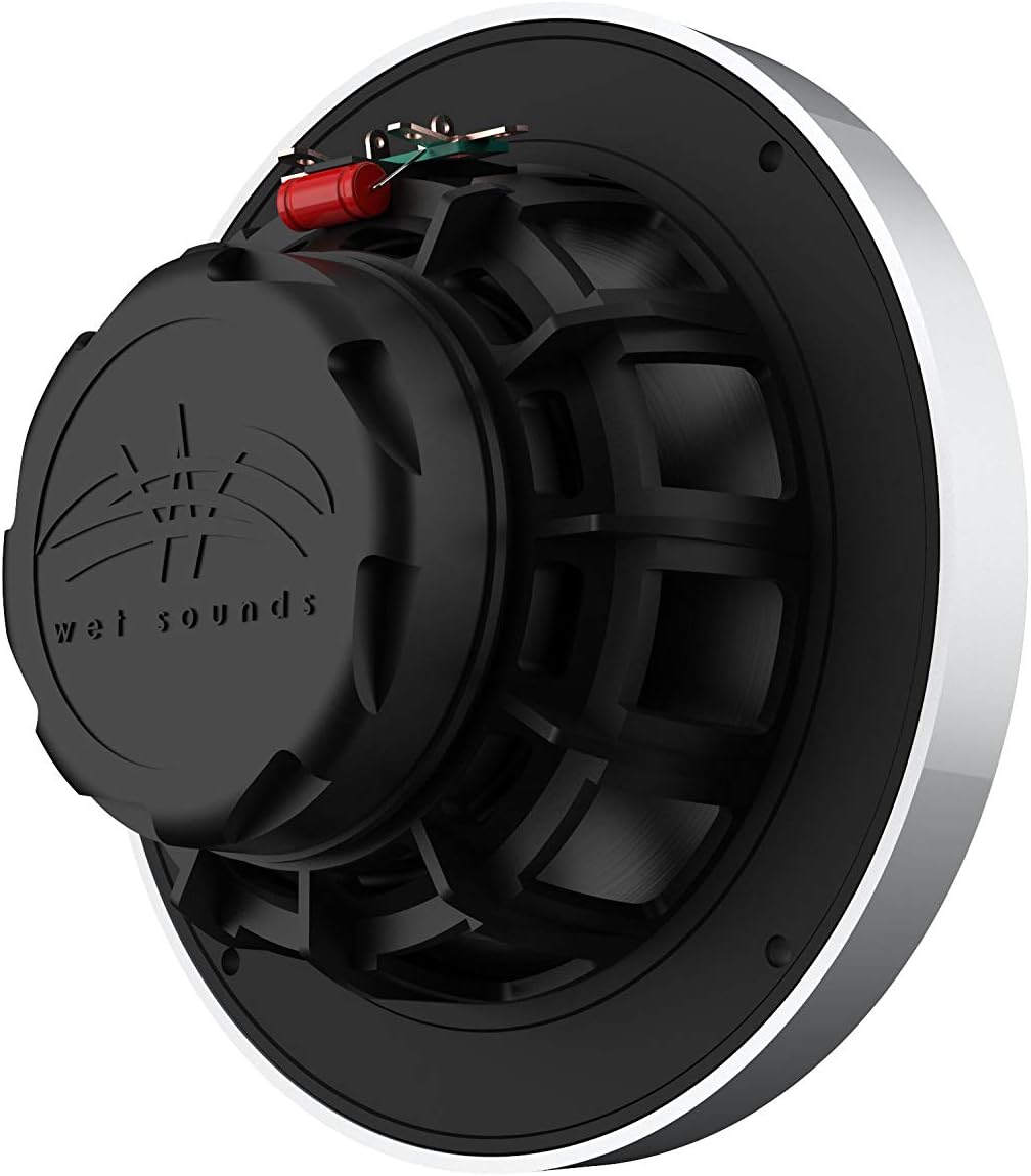 Marine AM/FM/BT Stereo with 1 Pair 6.5" RGB Marine Coaxial Speakers, Silver Grill E327