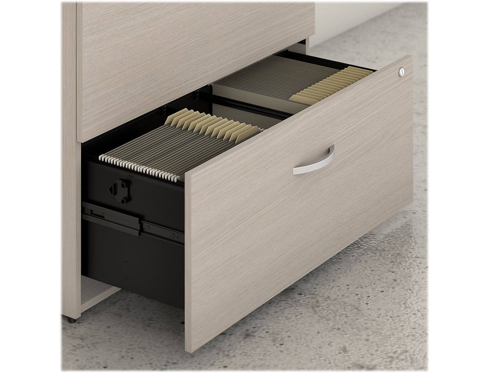 Lateral Filing Cabinet 2 Drawer Laminated Wood Composite Sand Oak R33674